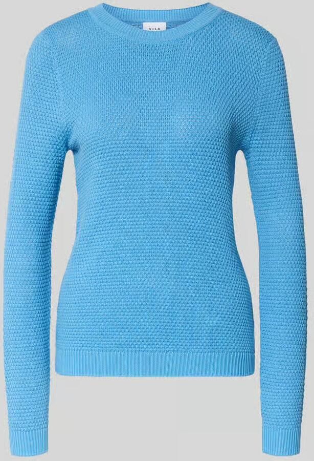 Vila Gebreide pullover met geribde boorden model 'dalo'