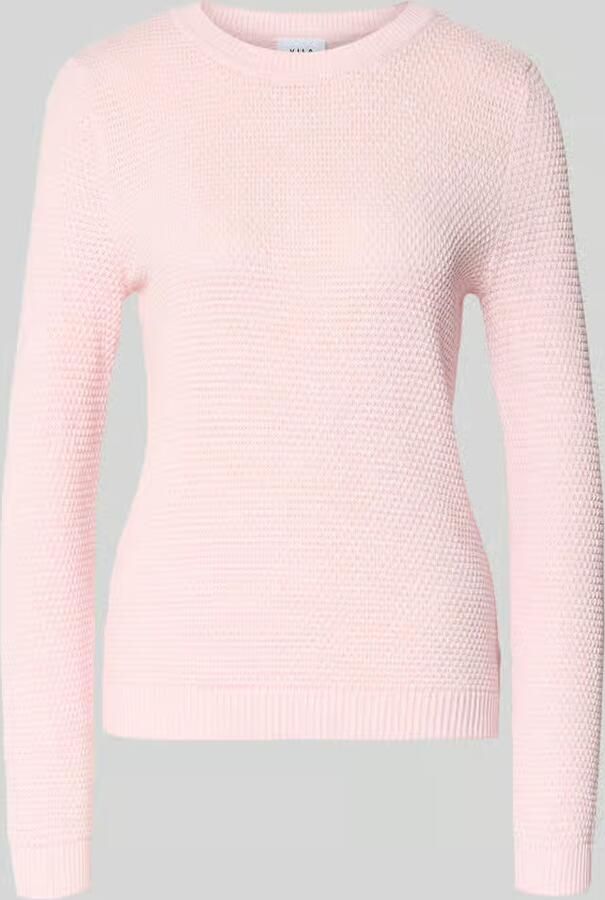 Vila Gebreide pullover met geribde boorden model 'dalo'