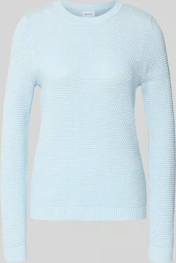 Vila Gebreide pullover met geribde boorden model 'dalo'