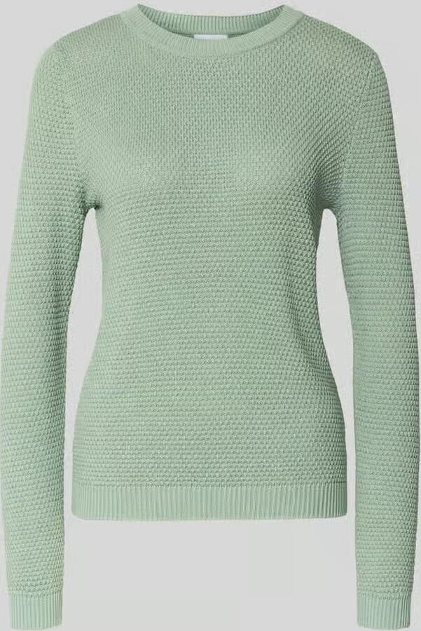 Vila Gebreide pullover met geribde boorden model 'dalo'
