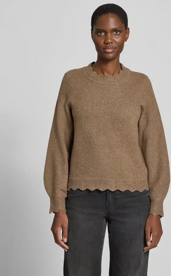 Vila Gebreide pullover met geschulpte zoom model 'VINIKOLINA' - Foto 5
