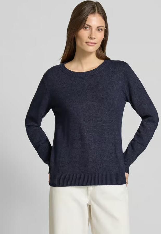 Vila Trui met ronde hals VIRIL-O-PULLI Tricot met fijne breitechnische details - Foto 5