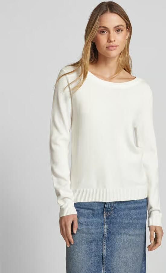 Vila Wit Gebreid Kledingstuk met Lange Mouwen White Dames - Foto 13