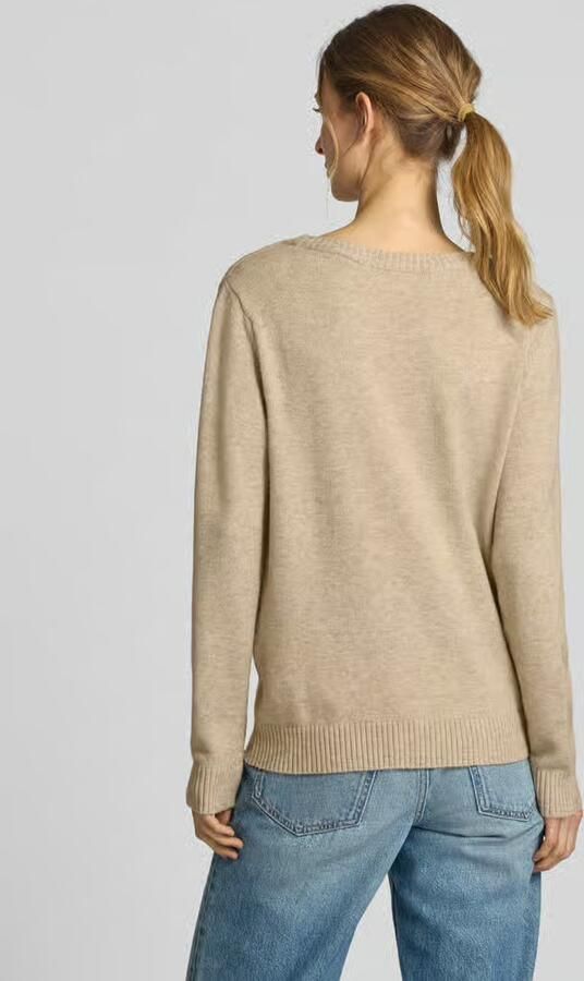 Vila Beige Gebreide Kleding met Lange Mouwen Beige Dames - Foto 4