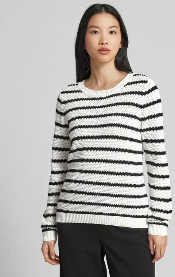 Vila Trui met ronde hals VIDALO O-NECK L S STRIPE KNIT TOP- NOOS - Foto 9