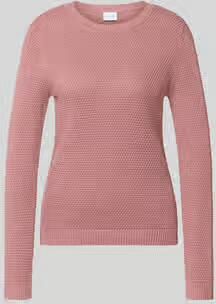 Vila Gebreide pullover met structuurpatroon en ronde hals - Foto 4