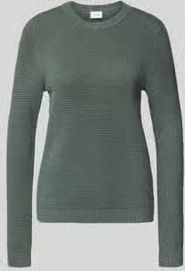 Vila Gebreide pullover met structuurpatroon en ronde hals - Foto 4