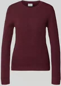 Vila Gebreide pullover met structuurpatroon en ronde hals