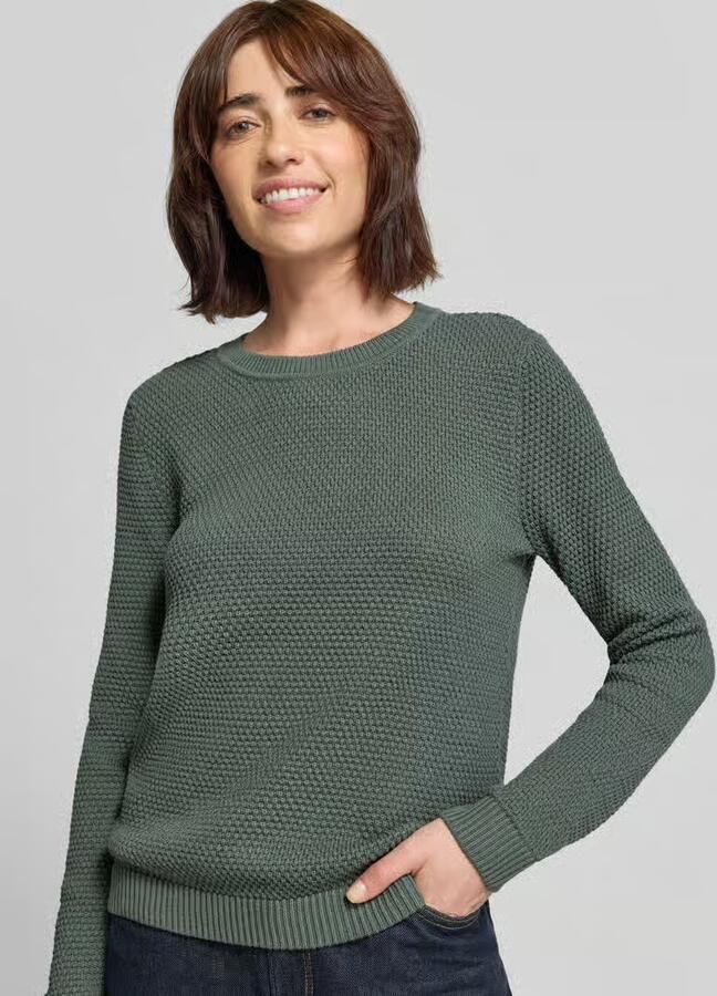 Vila Gebreide pullover met structuurpatroon en ronde hals - Foto 5