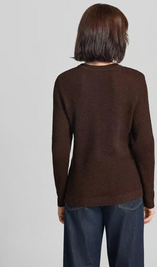 Vila Gebreide pullover met structuurpatroon en ronde hals - Foto 3
