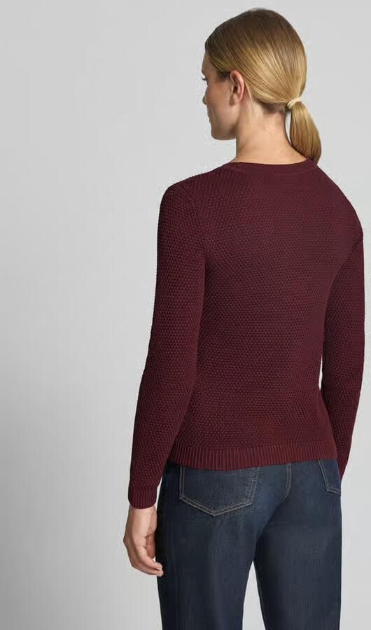 Vila Gebreide pullover met structuurpatroon en ronde hals - Foto 3