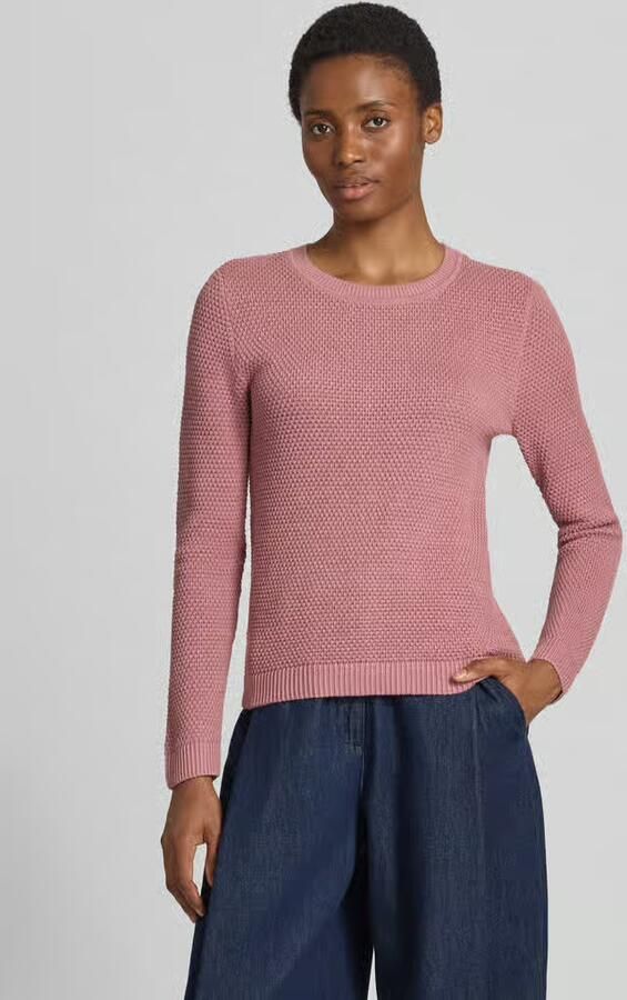Vila Gebreide pullover met structuurpatroon en ronde hals - Foto 5