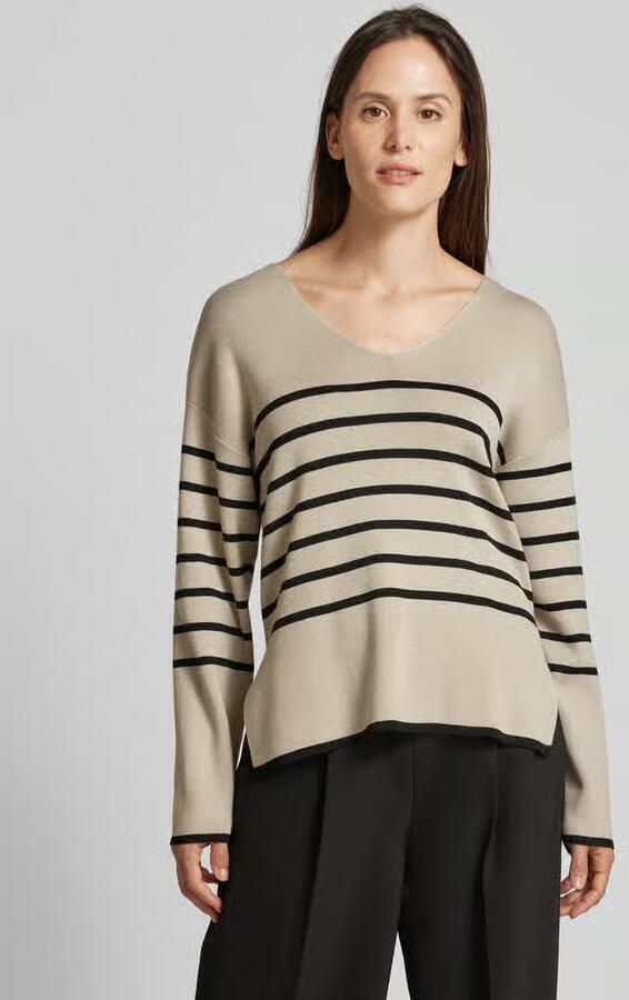 Vila Gebreide pullover met V-hals model 'OSTRIA' - Foto 3