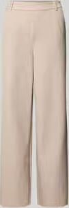 VILA wide leg high waist casual broek zand - Foto 6