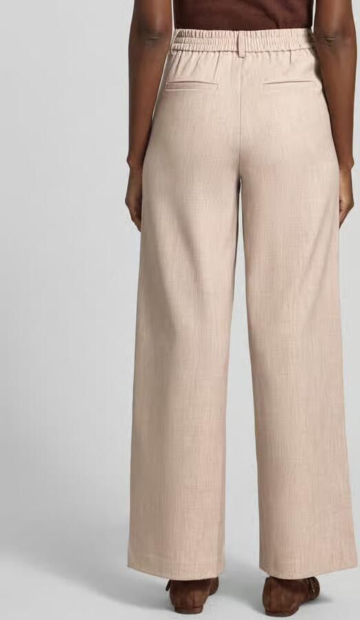 VILA wide leg high waist casual broek zand - Foto 7