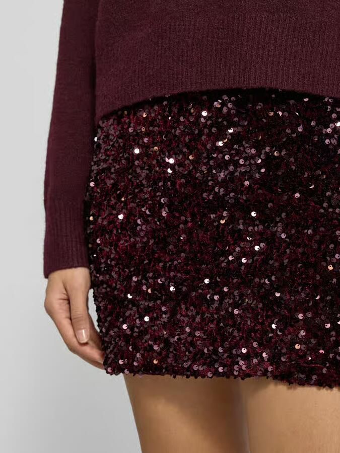 Vila High waist minirok met pailletten model 'FAITH' - Foto 2