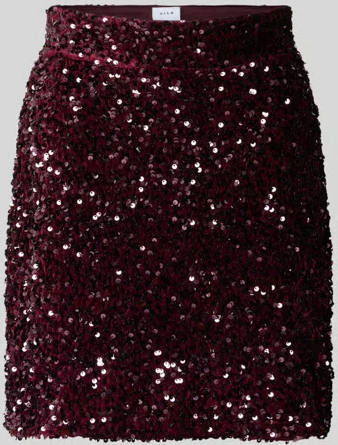 Vila High waist minirok met pailletten model 'FAITH'