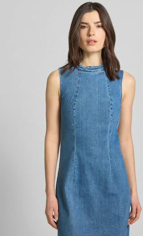 Vila Lange Jurken Collectie in Diverse Stoffen Blue Dames