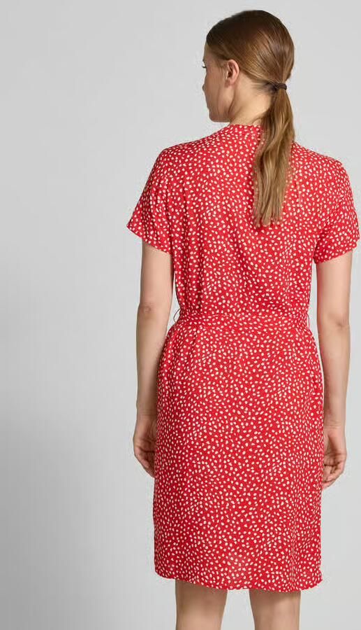 Vila Knielange jurk van viscose met strikceintuur