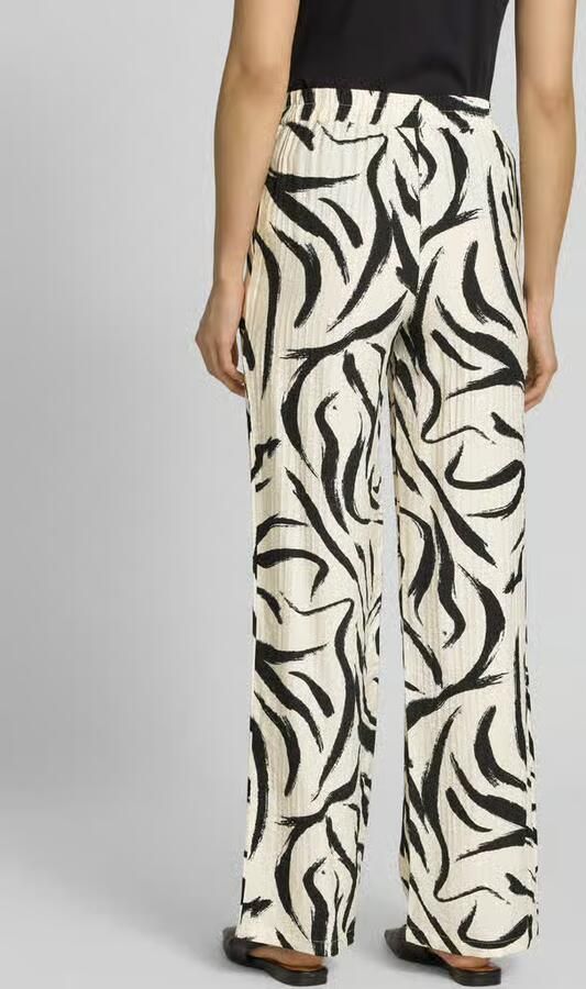 Vila Loose fit stoffen broek met structuurmotief model 'CLO' - Foto 6