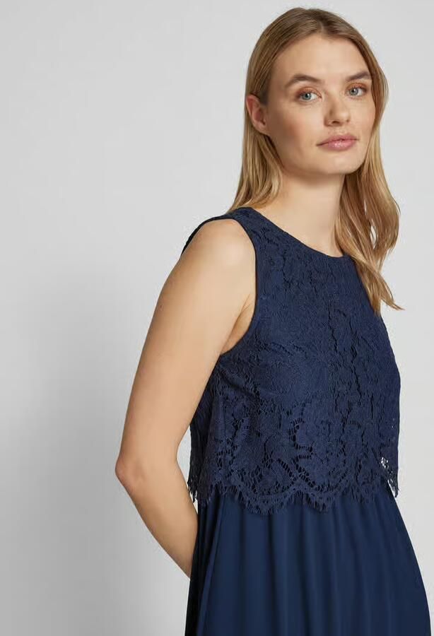 Vila Avondjurk met kant en ronde hals model 'MILINA LACE'