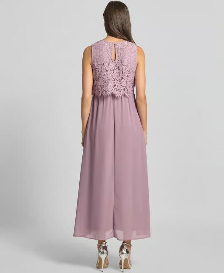 Vila Avondjurk met kant en ronde hals model 'MILINA LACE'