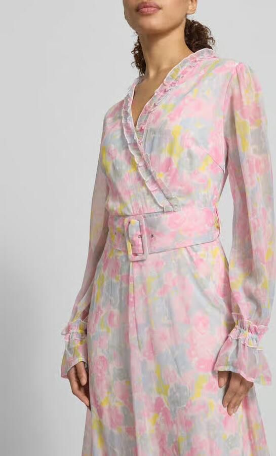 Vila maxi-jurk met riem en ruches model 'EMMA'