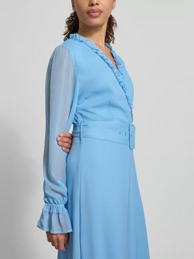 Vila maxi-jurk met riem en ruches model 'EMMA'