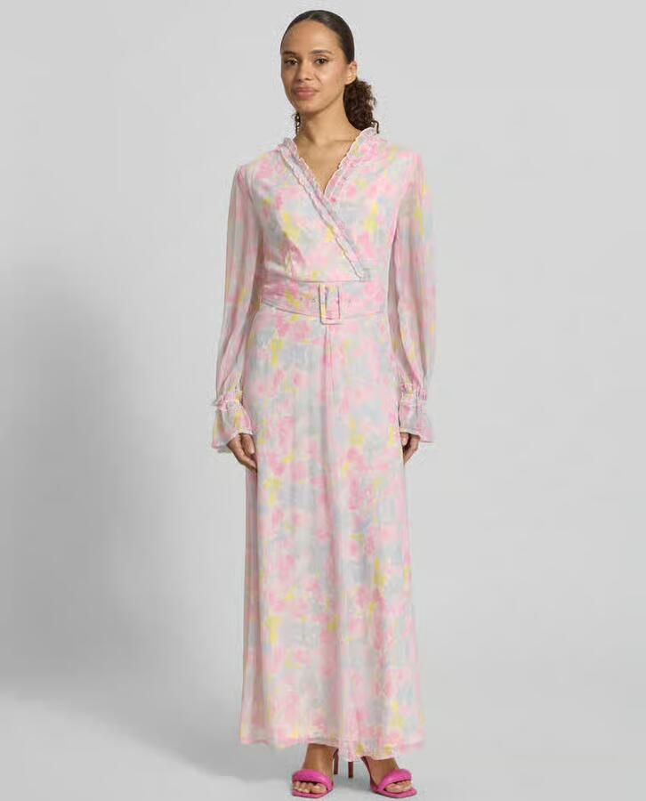 Vila maxi-jurk met riem en ruches model 'EMMA' - Foto 2