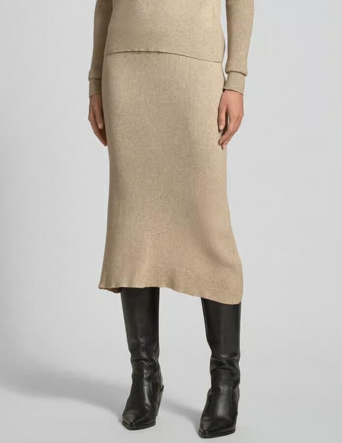 Vila Knielange gebreide rok met elastische band model 'COMFY' - Foto 5