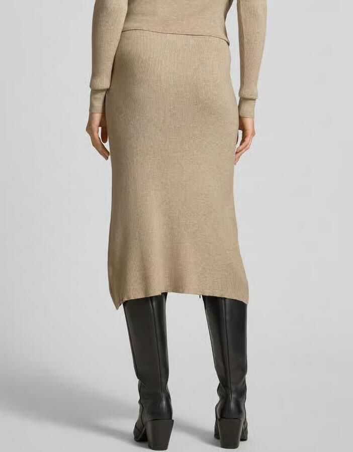Vila Knielange gebreide rok met elastische band model 'COMFY' - Foto 4