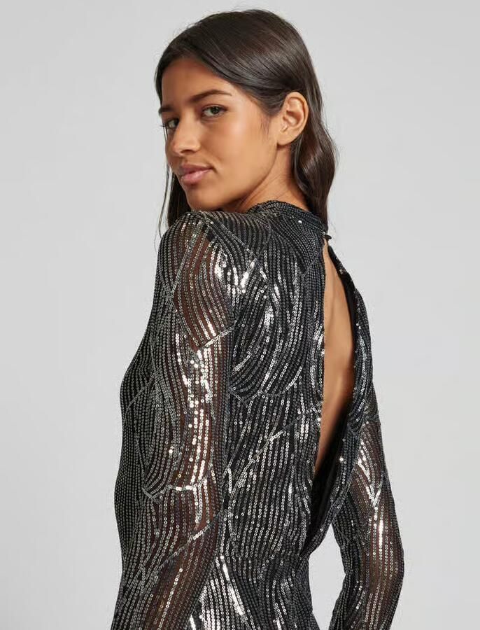 Vila Midi-jurk met pailletten model 'GIGI'