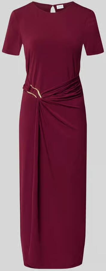 Vila Midi-jurk met siergesp model 'Justine'