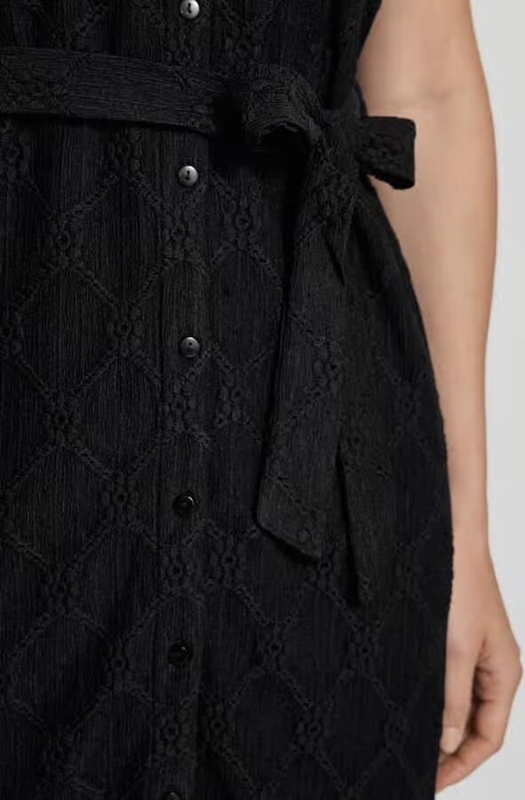 Vila Midi-jurk met strikceintuur model 'DELEA''