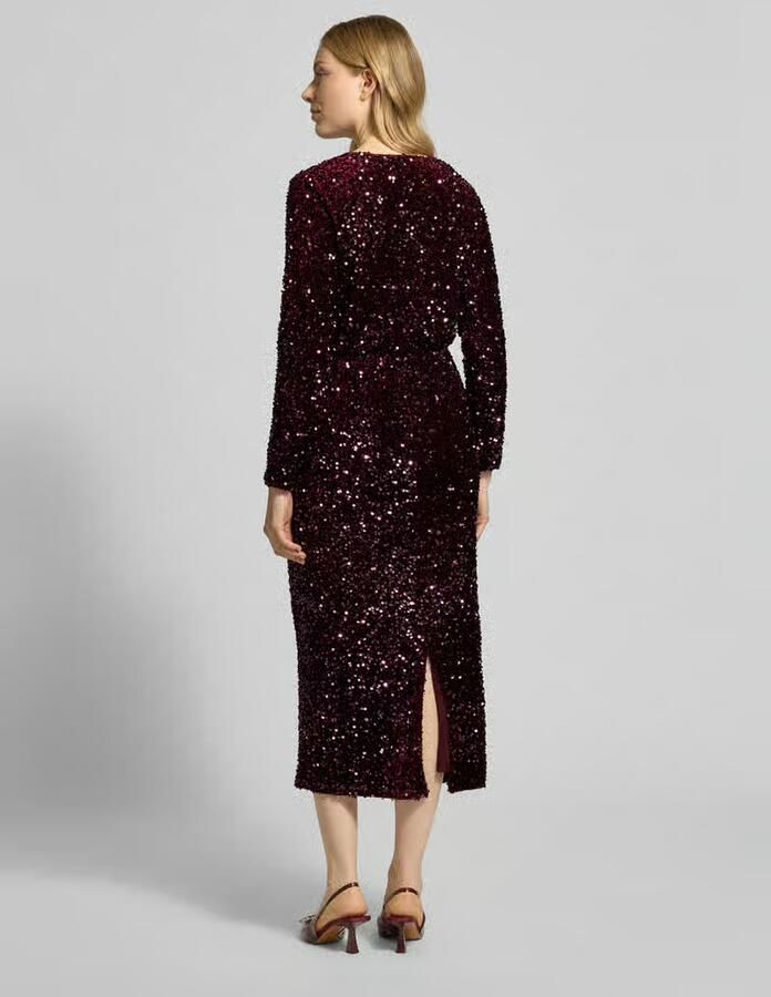 Vila Midi-jurk met V-hals model 'FAITH'
