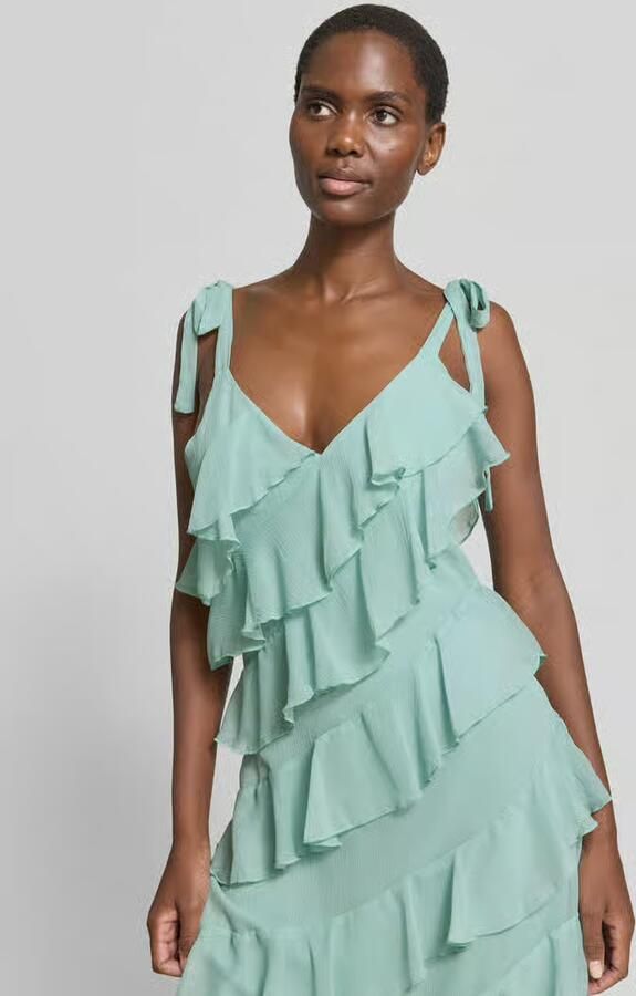 Vila midi-jurk met volants model 'LUNA'
