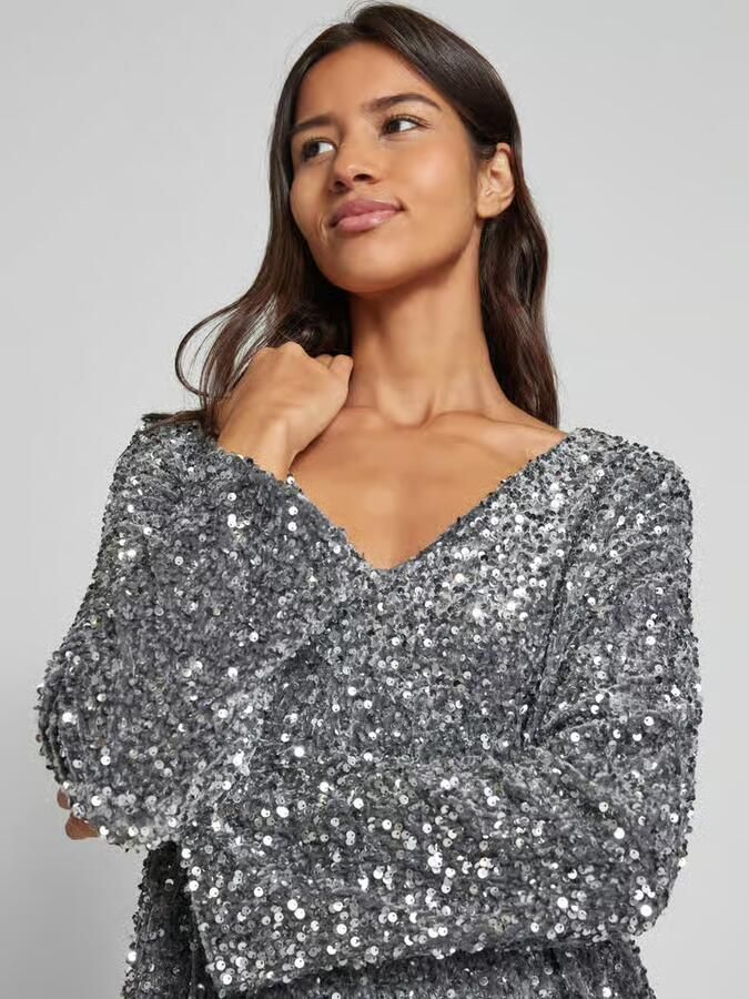 Vila Mini-jurk met pailletten model 'FAITH'