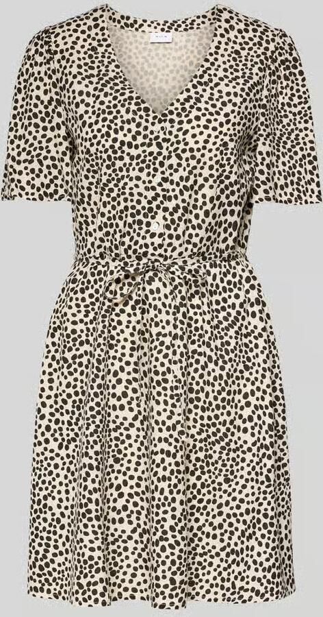 Vila Mini-jurk van viscose met korte knoopsluiting model 'GRACE' - Foto 2