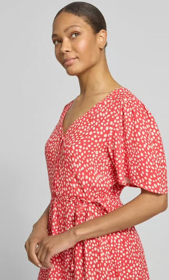Vila Mini-jurk van viscose met korte knoopsluiting model 'GRACE'