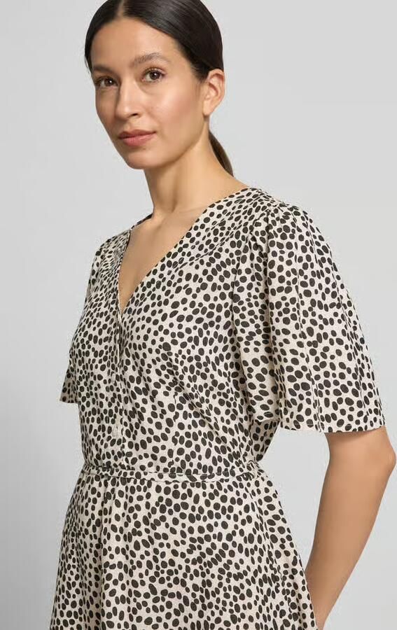 Vila Mini-jurk van viscose met korte knoopsluiting model 'GRACE'