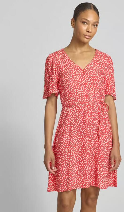 Vila Mini-jurk van viscose met korte knoopsluiting model 'GRACE' - Foto 2