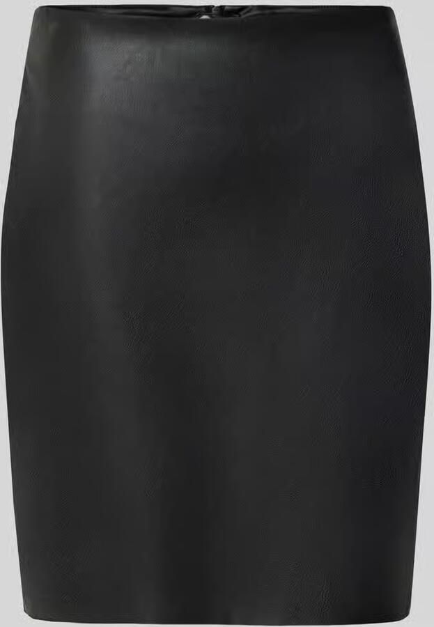 Vila Imitatieleren rok VIDAGMAR HW COATED SKIRT NOOS