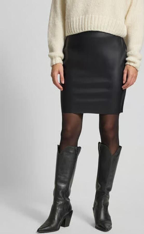 Vila Imitatieleren rok VIDAGMAR HW COATED SKIRT NOOS - Foto 8