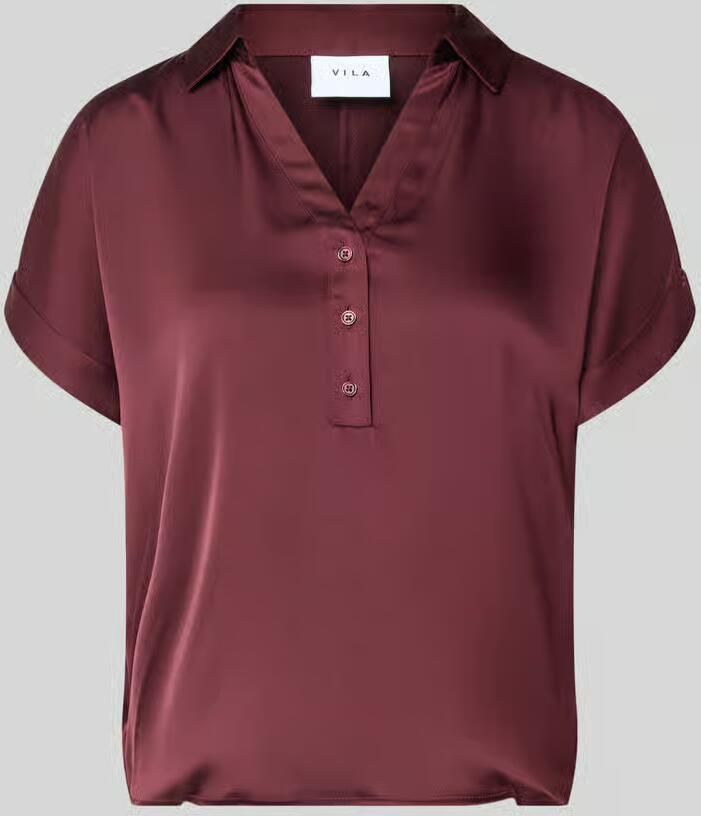 Vila regular fit blouse met V-hals model 'ENNA RAVENNA' - Foto 5