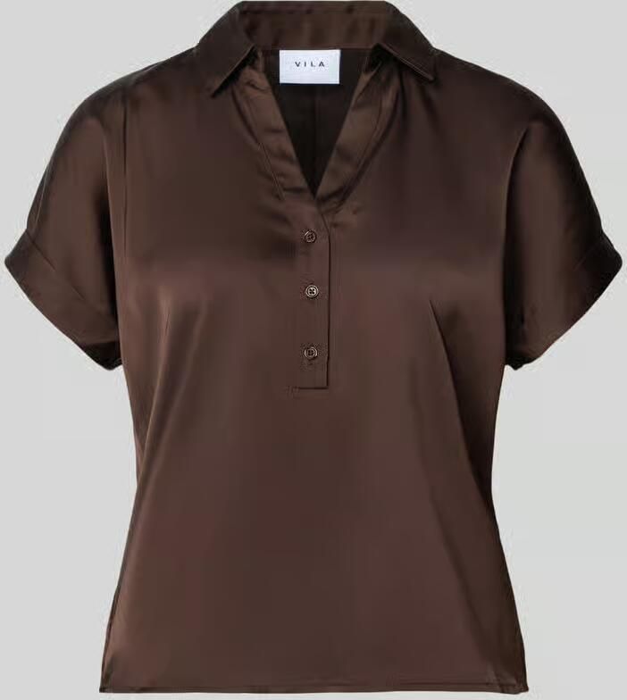Vila regular fit blouse met V-hals model 'ENNA RAVENNA' - Foto 3