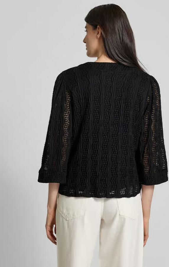 Vila Regular fit blouse met V-hals model 'LUMENA' - Foto 4