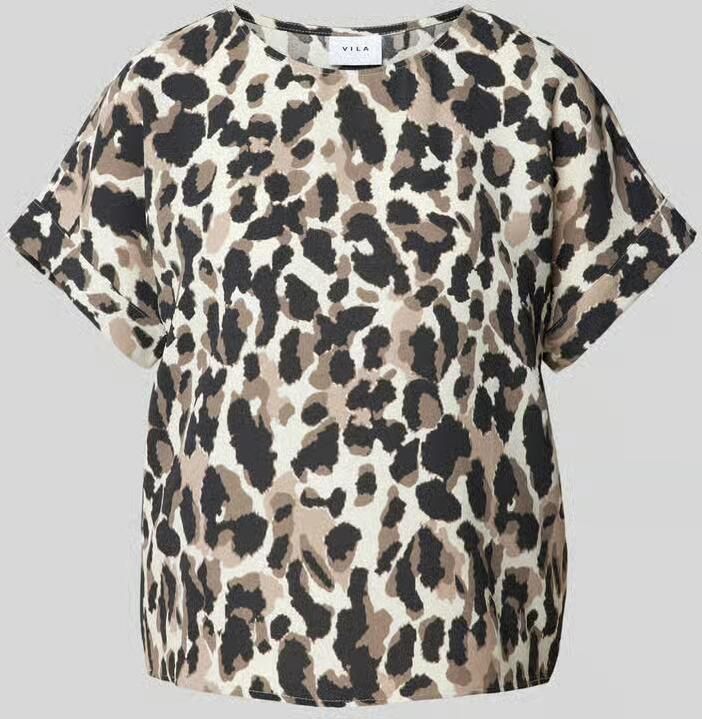 Vila Regular fit blouseshirt met ronde hals model 'JOSA' - Foto 12
