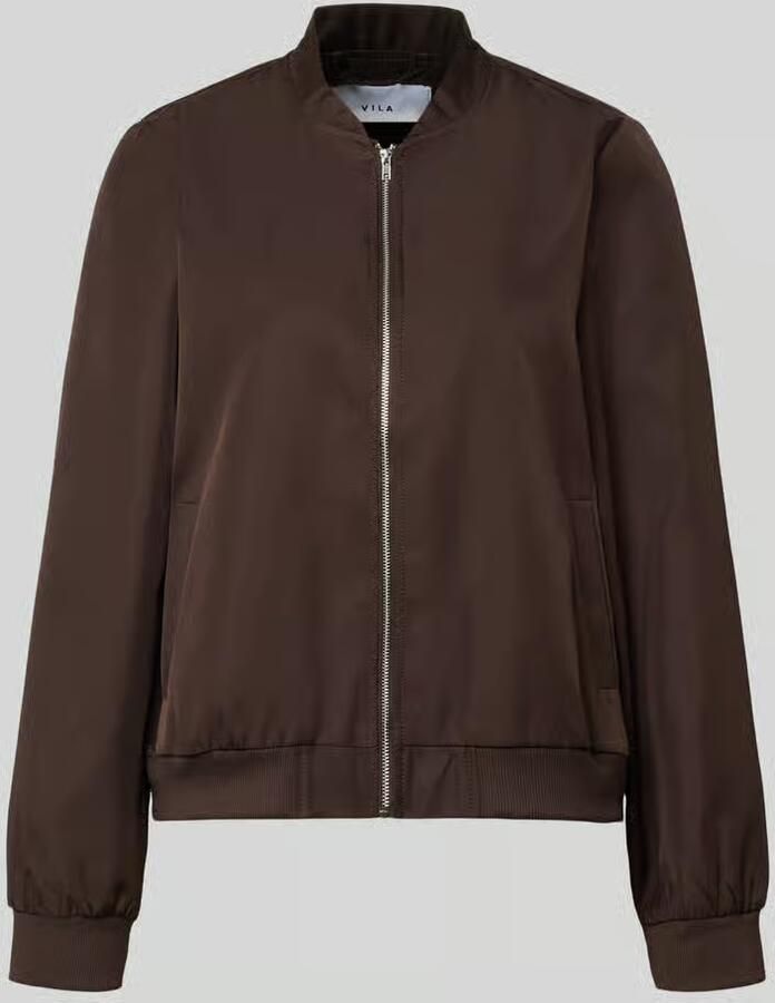 Vila Regular fit bomberjack met opstaande kraag model 'Papaya'