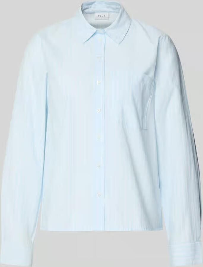 Vila Regular fit overhemdblouse met borstzak model 'Darma'