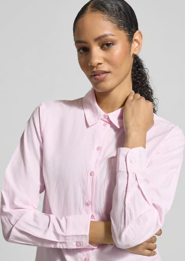 Vila Regular fit overhemdblouse met borstzak model 'Darma' - Foto 2